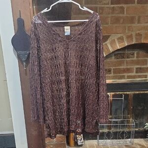 Faded Glory Brown Swim Coverup